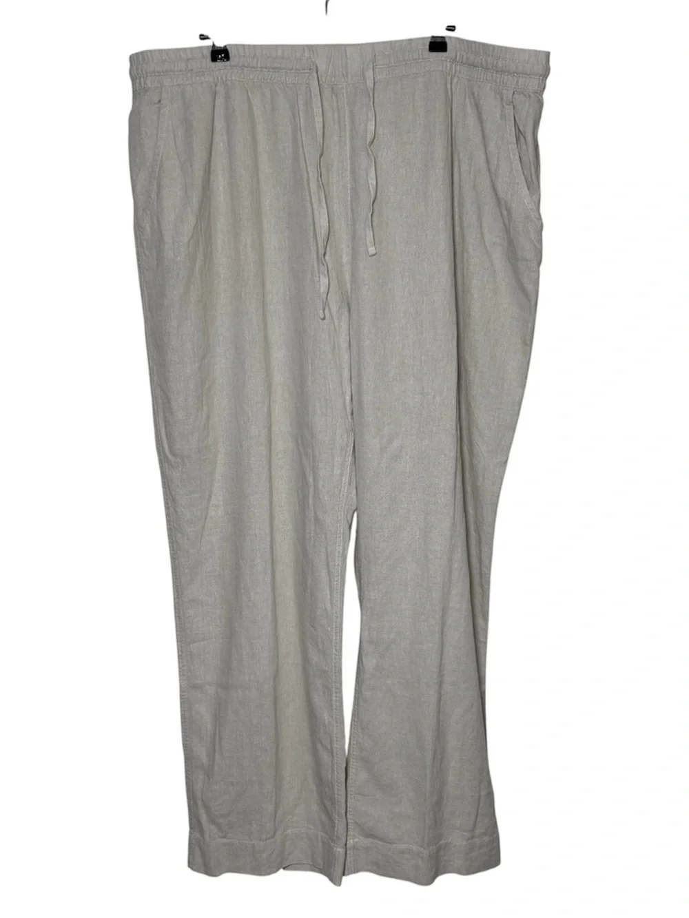 The Vermont Country Store Linen Blend Pants Men 2X Beige Pull On Resort Casual